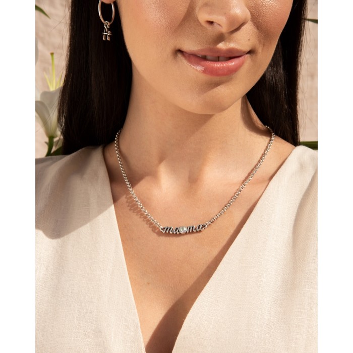 Collier Mamá por Siempre avec Swarovski