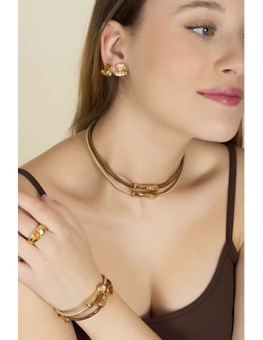 Collier Serena Or beige