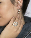 Boucles d'oreilles carrées